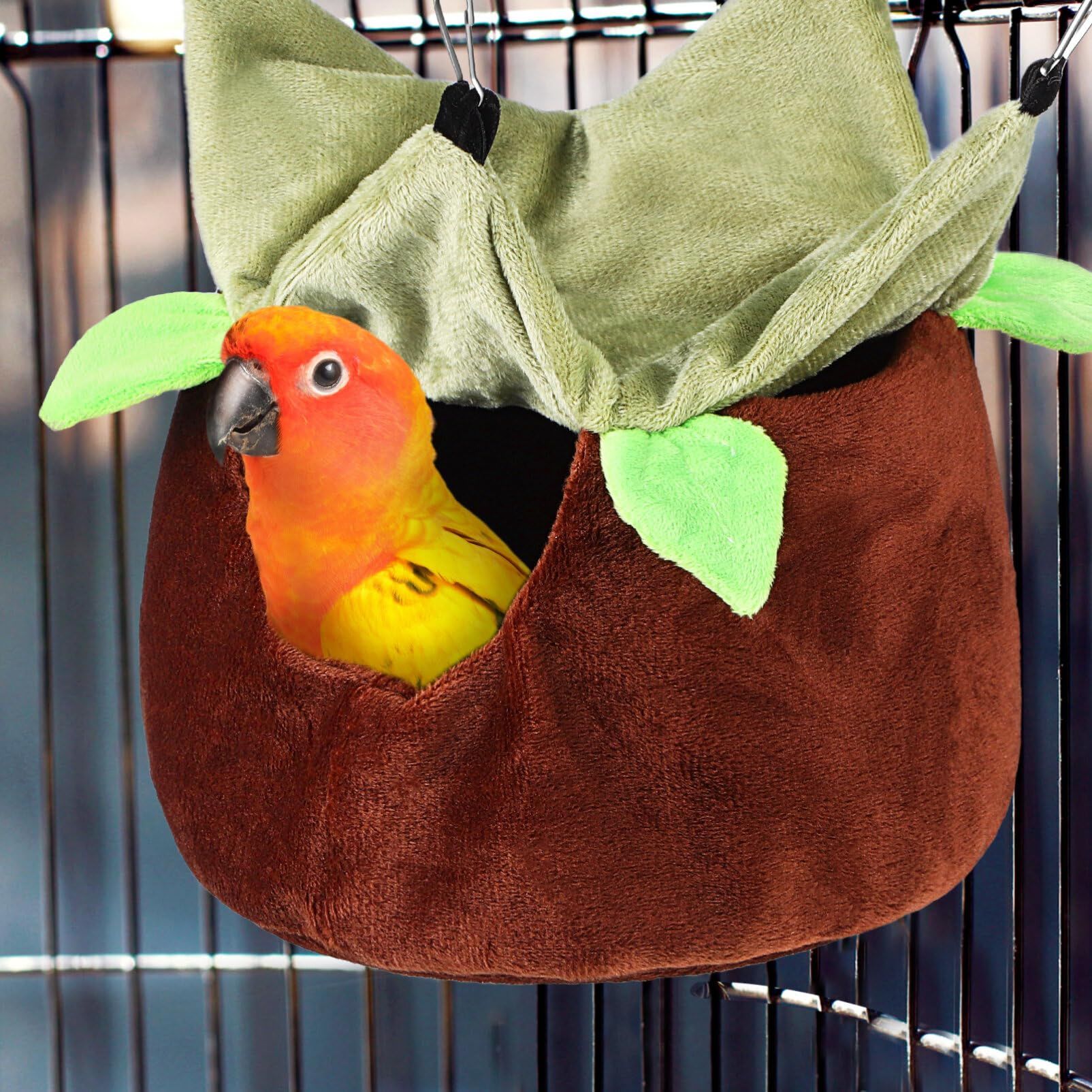 Two Layers Bird Parrot Bed Nest Snuggle Hammock for Parakeet Lovebird Cockatoos view 2