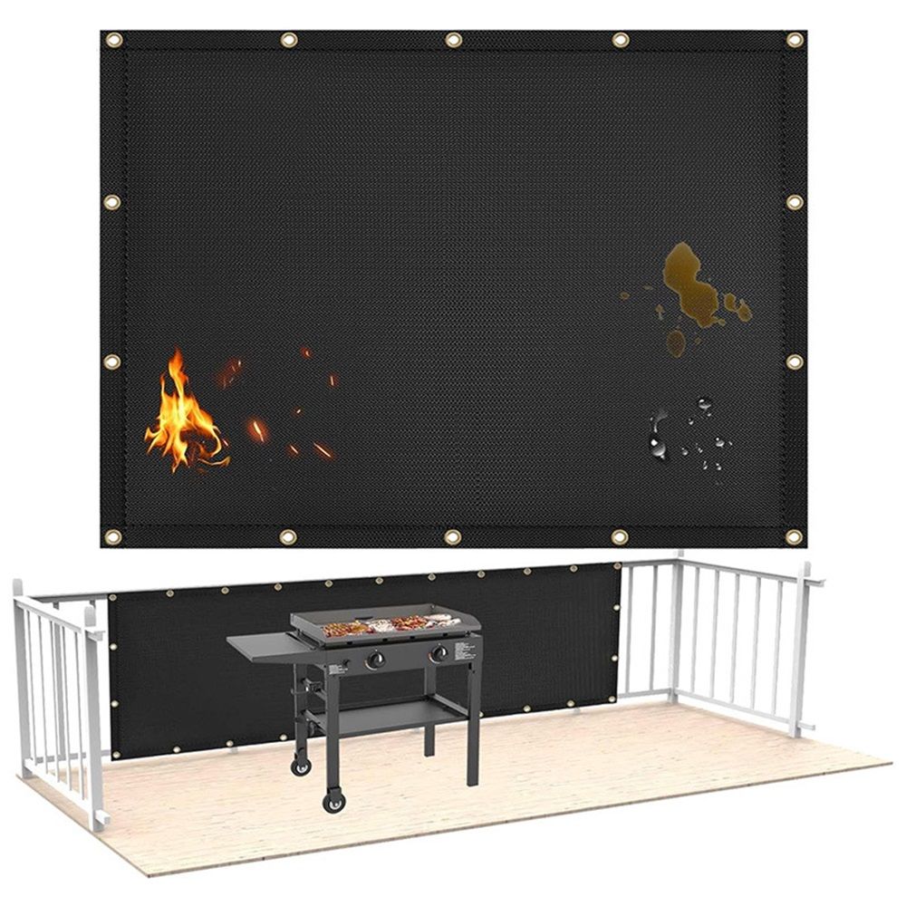 Fireproof Grill Heat Shield to Protect Deck Fence from Grill Heat