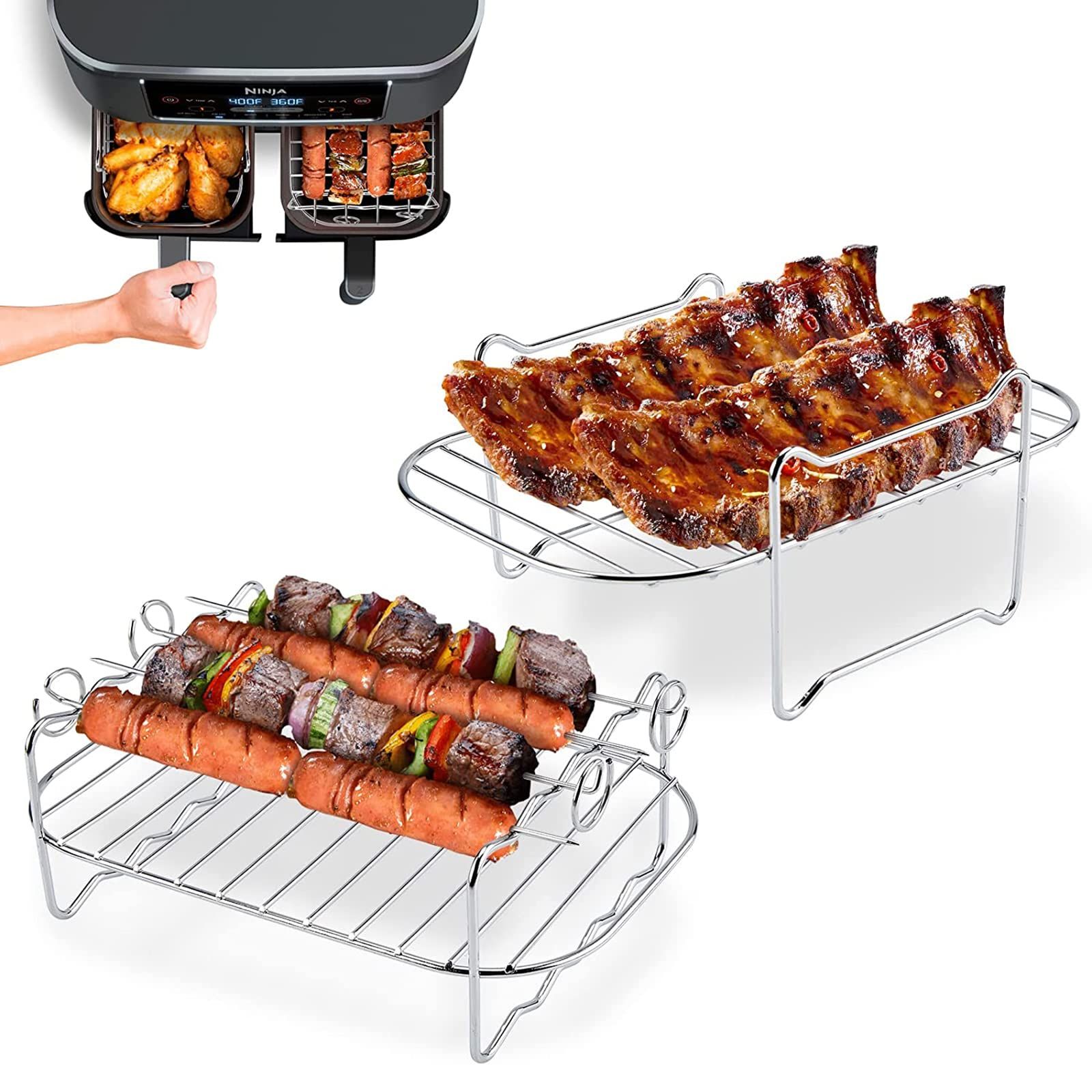 Air Fryer Rack for Stainless Steel Dehydrator Rack Rectangle Accessories for view 3