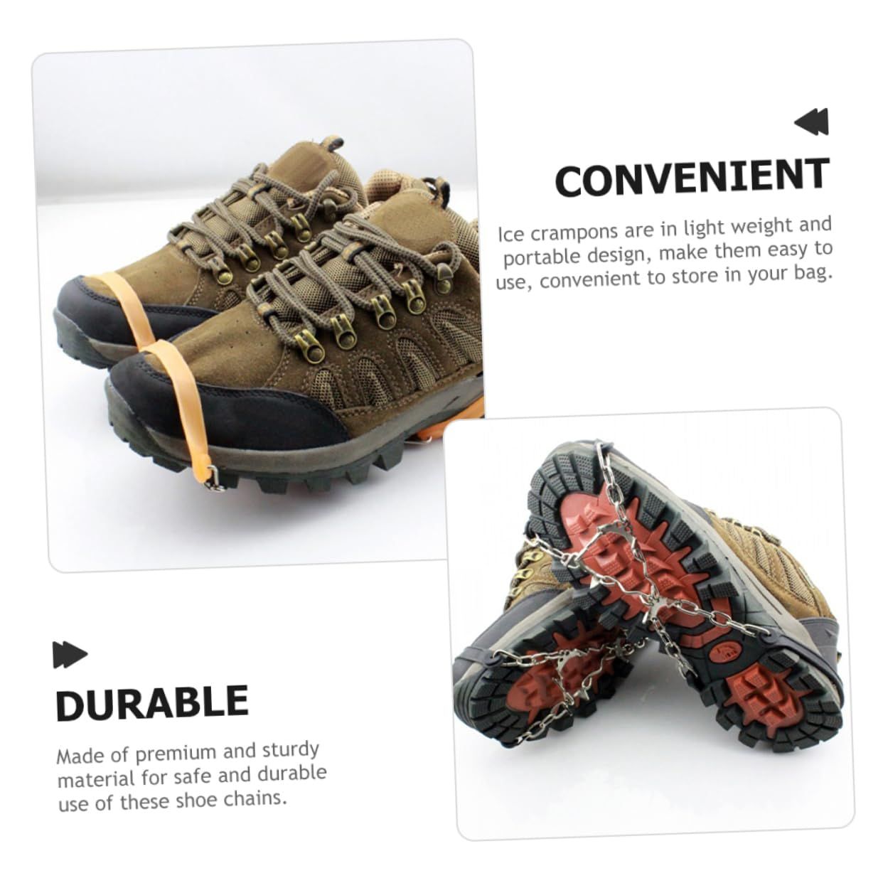 Metallic Boots Hiking Ice Cleats Boots Covers Shoe Grippers Snow Guards for view 3