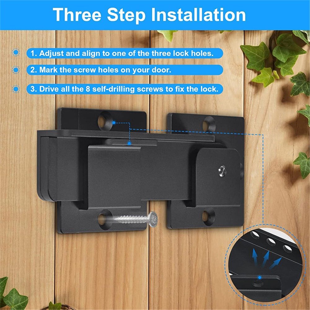 7.5" Flip Gate Latch Lock with Padlock Holes view 4