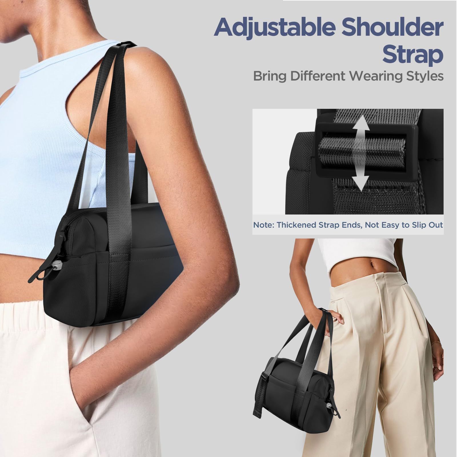 Mini Gym Bag for Women Girls Small Gym Tote Bag with Wet Compartment view 2