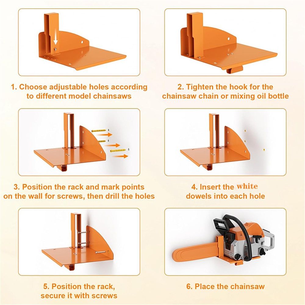 Chainsaw Holder, Chainsaw Wall Mount for MS250, MS251, MS170, MS171, MS172 view 4
