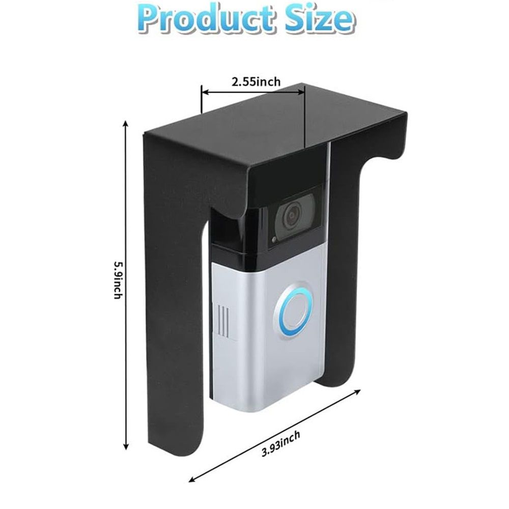 Outdoor Black Doorbell Rain Anti-Glare Cover view 3