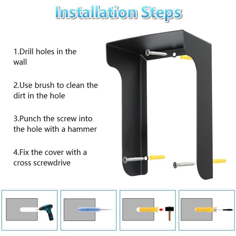 Outdoor Black Doorbell Rain Anti-Glare Cover view 4