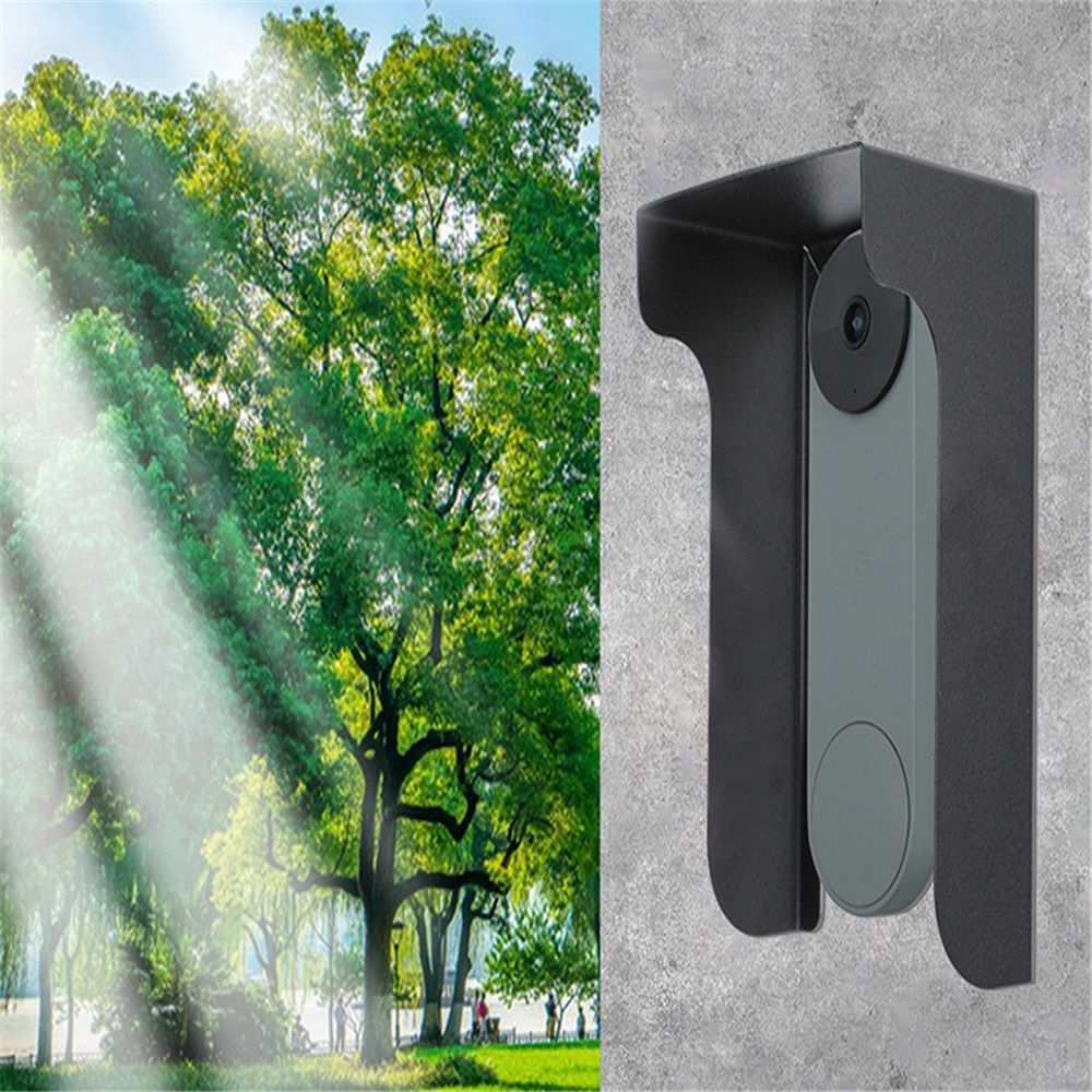 Outdoor Black Doorbell Rain Anti-Glare Cover view 5
