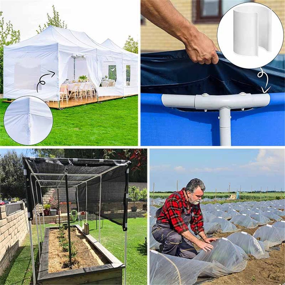 32 Pcs PVC Pipe Clips Pool Cover Clamps for Above Ground Pool Greenhouses view 2