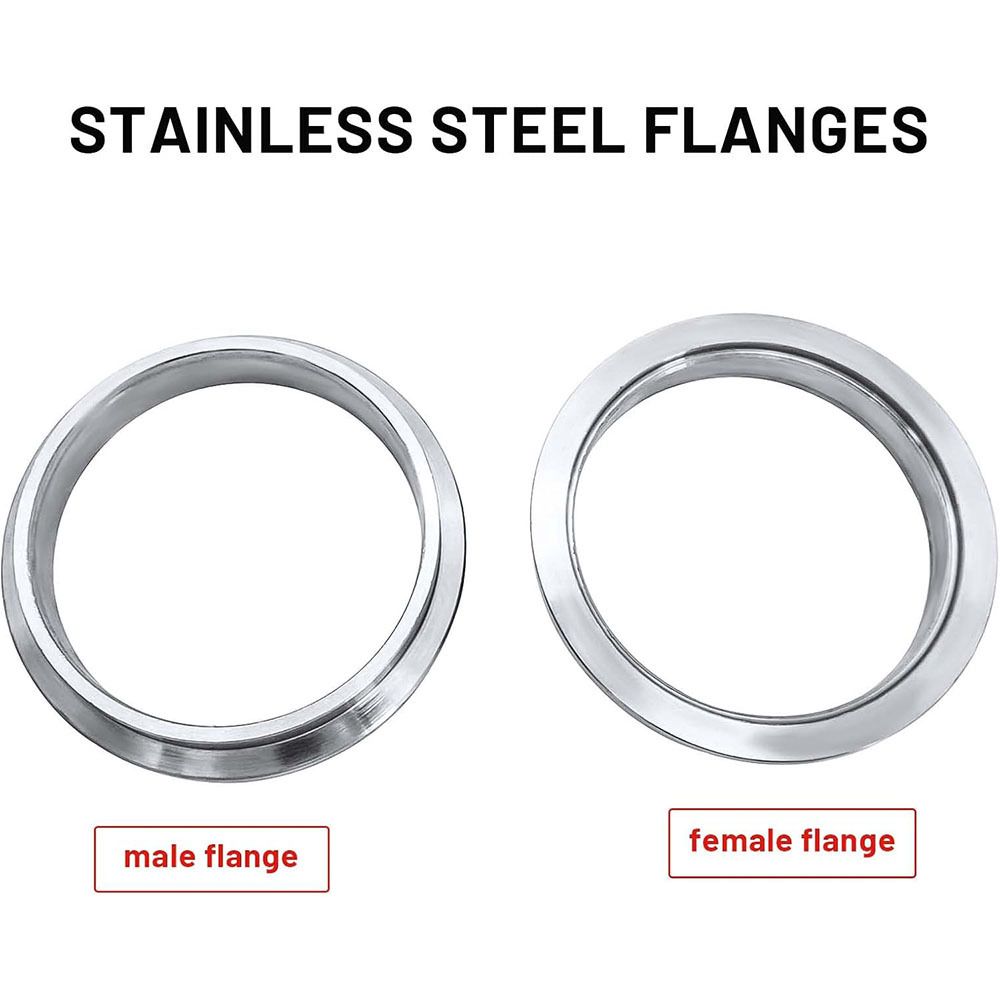 3.0 Inch V Band Clamp for Flange Kit Stainless Steel (with flanges) 304 view 3