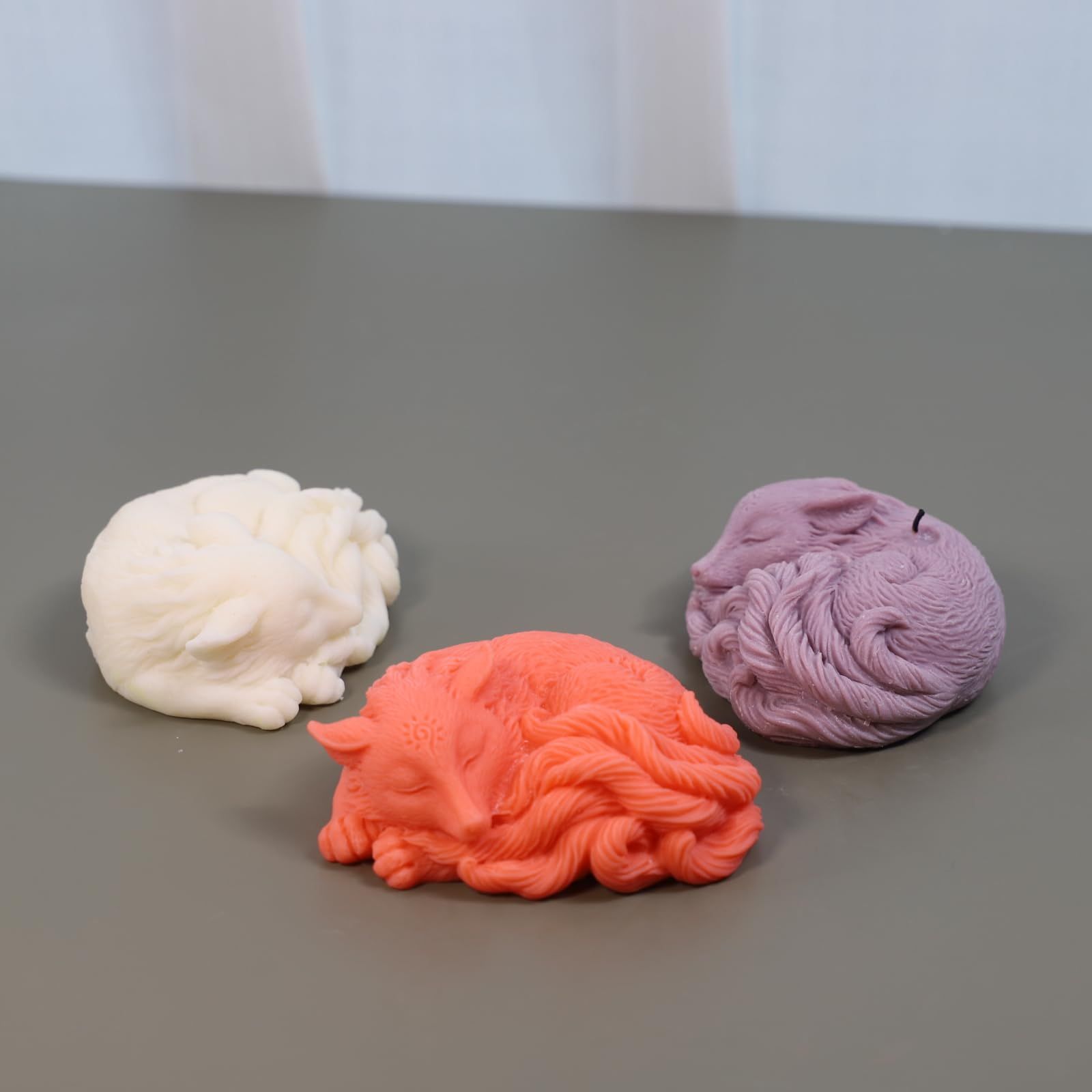 Fox Mold Sleep Fox Candle Mold Animal Mold Fox Resin Casting Mold Resin Making view 3