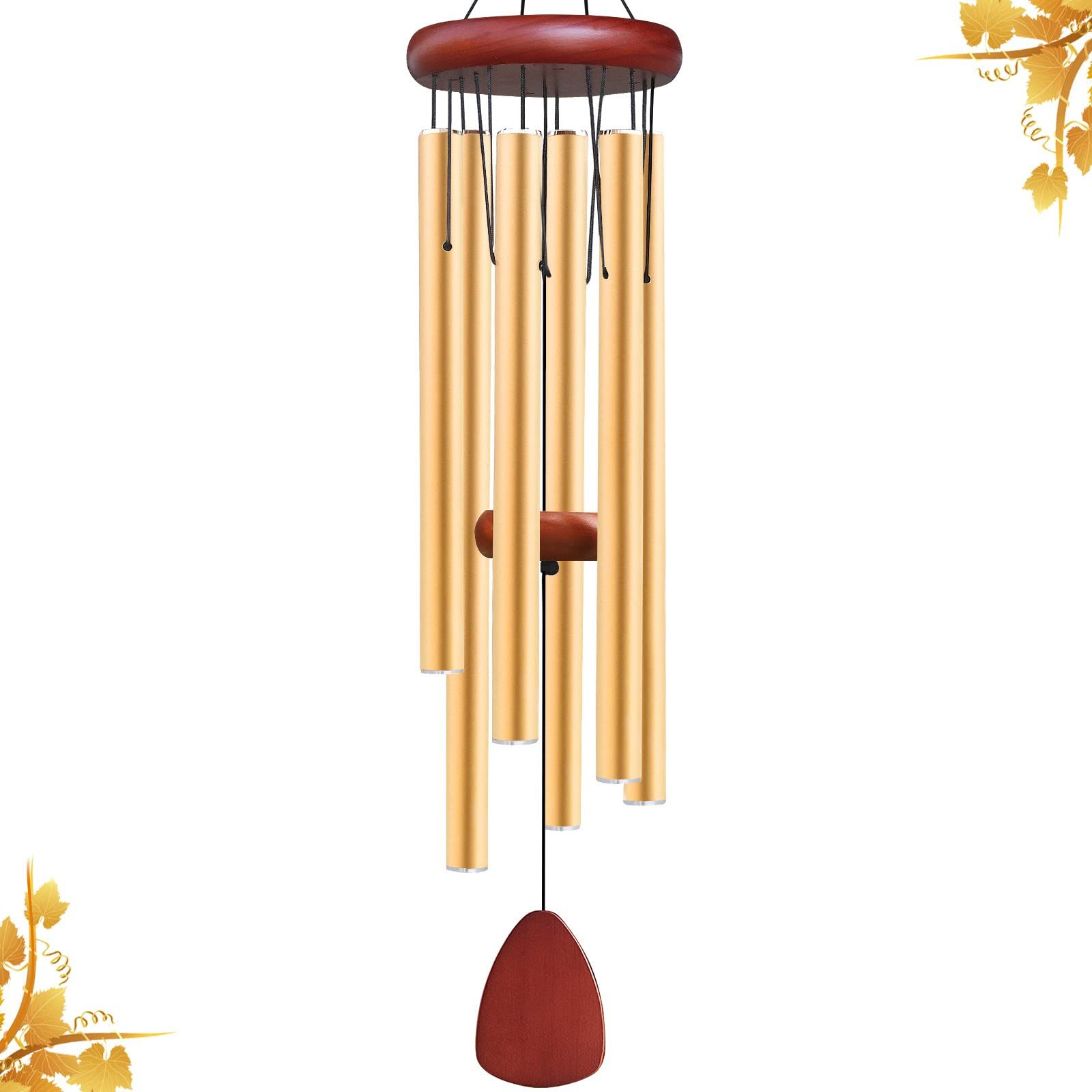Gold Aluminium Wind Chimes Outside
