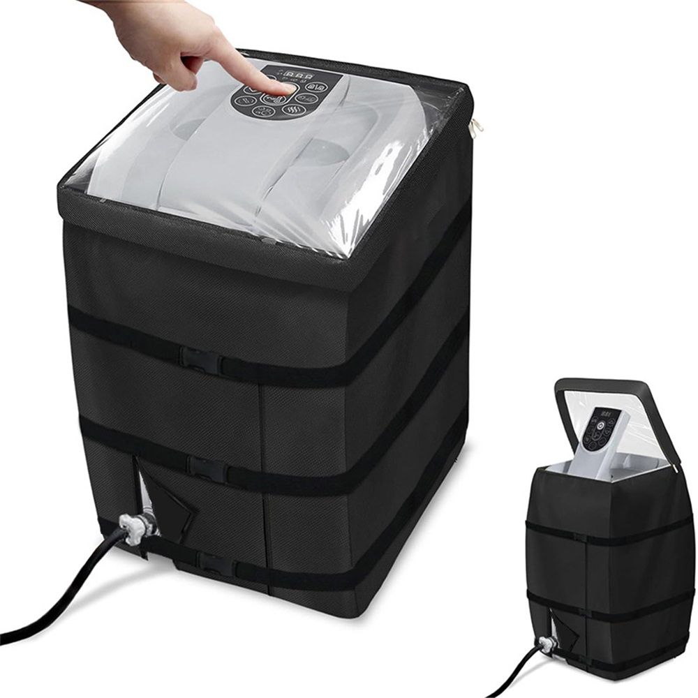 Hot Tub Spa Heater Pump Cover with Transparent PVC Top Window and Zipper Opening view 2