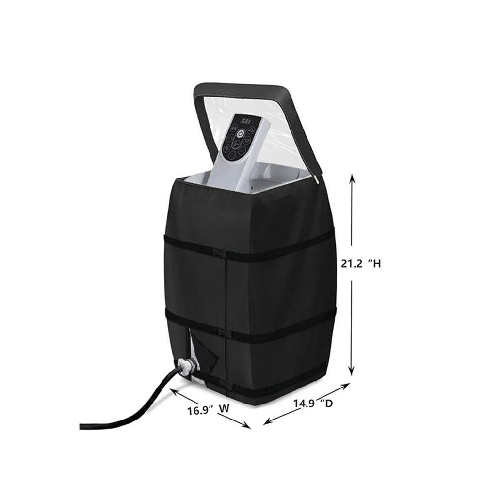 Hot Tub Spa Heater Pump Cover with Transparent PVC Top Window and Zipper Opening view 3
