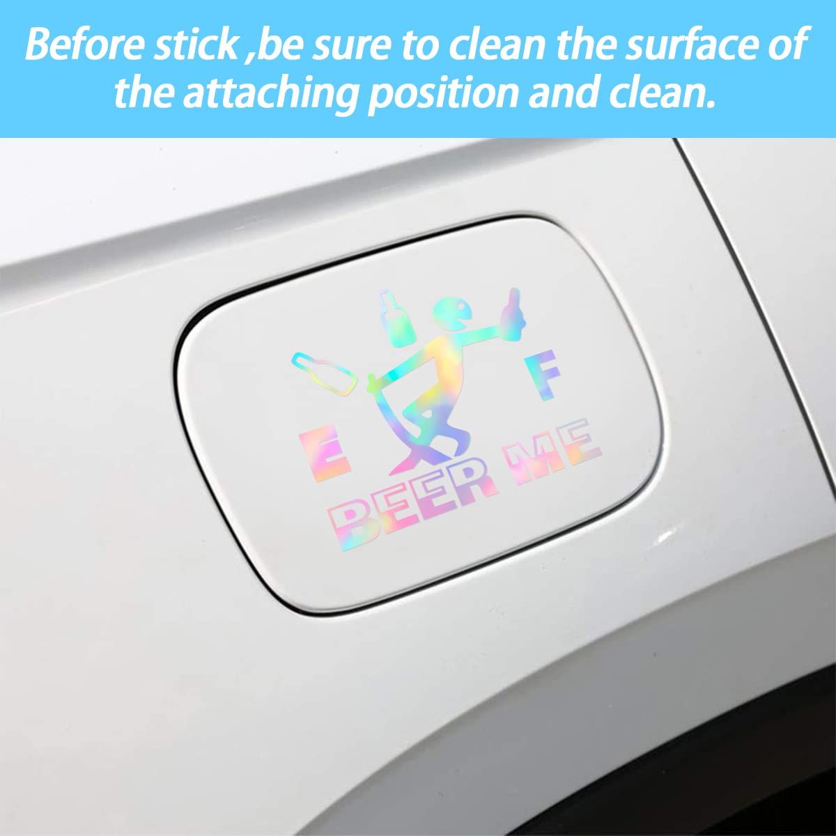 Funny Car Stickers, High Gas Consumption Decal, Fuel Gage Empty Sticker for view 3