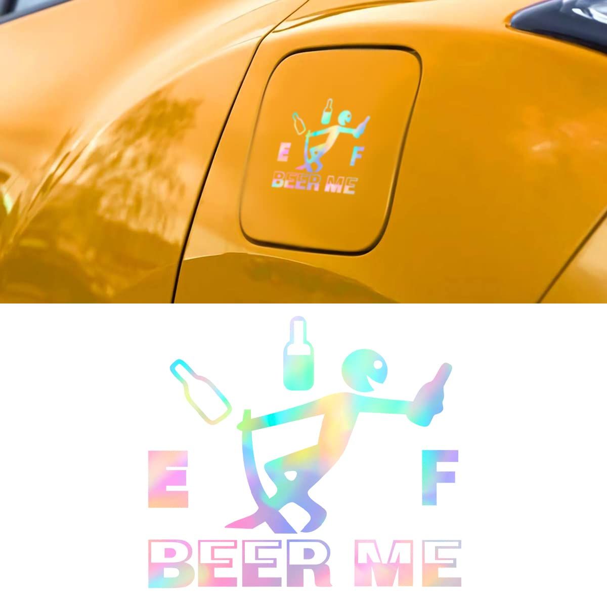 Funny Car Stickers, High Gas Consumption Decal, Fuel Gage Empty Sticker for view 5