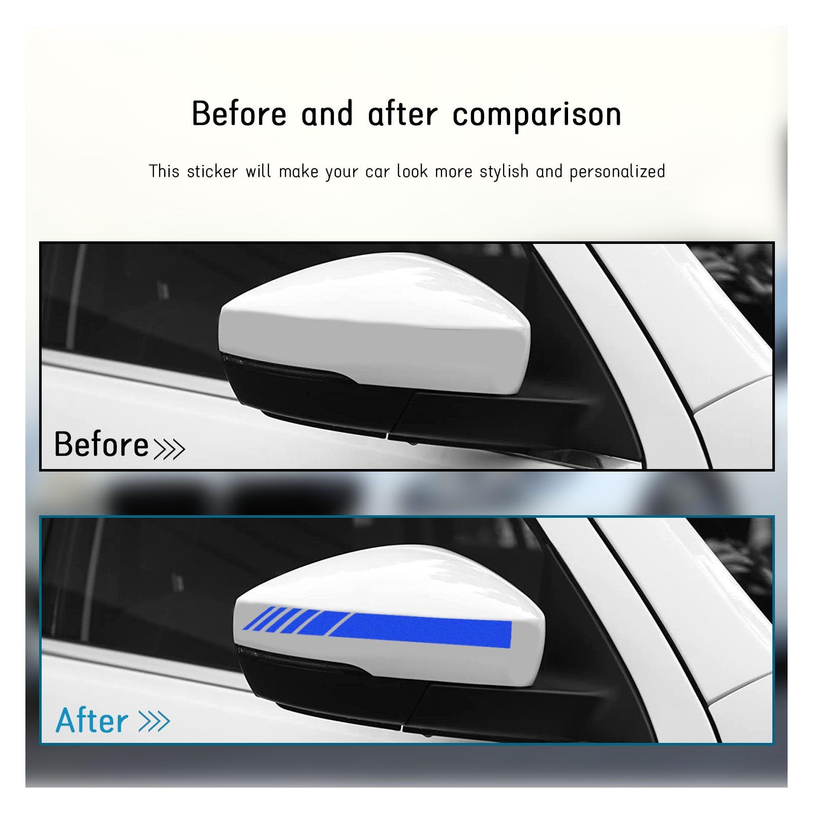 2PCS Car Rear View Mirror Stickers view 4