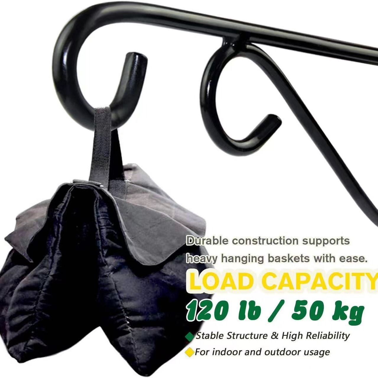 2 Pack 12 Inch Plant Hangers Outdoor Bracket view 4