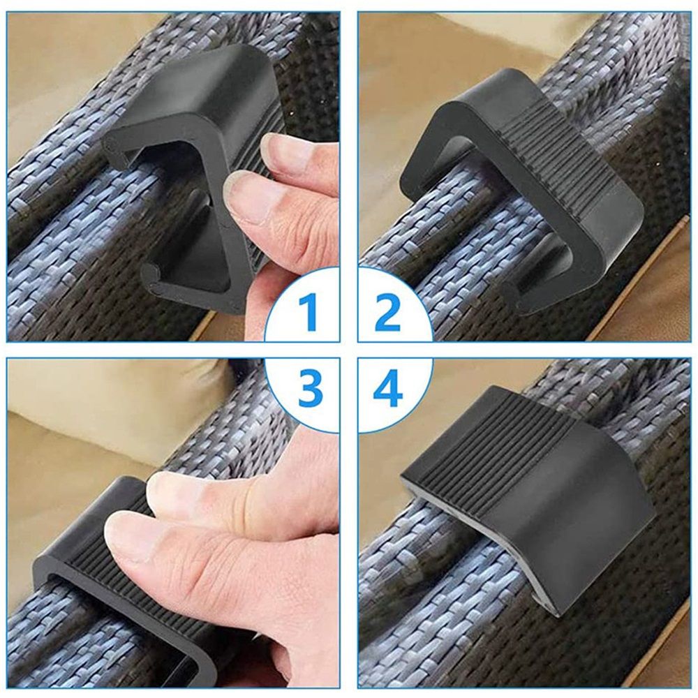10 Pack Outdoor Patio Rattan Furniture Clips view 3