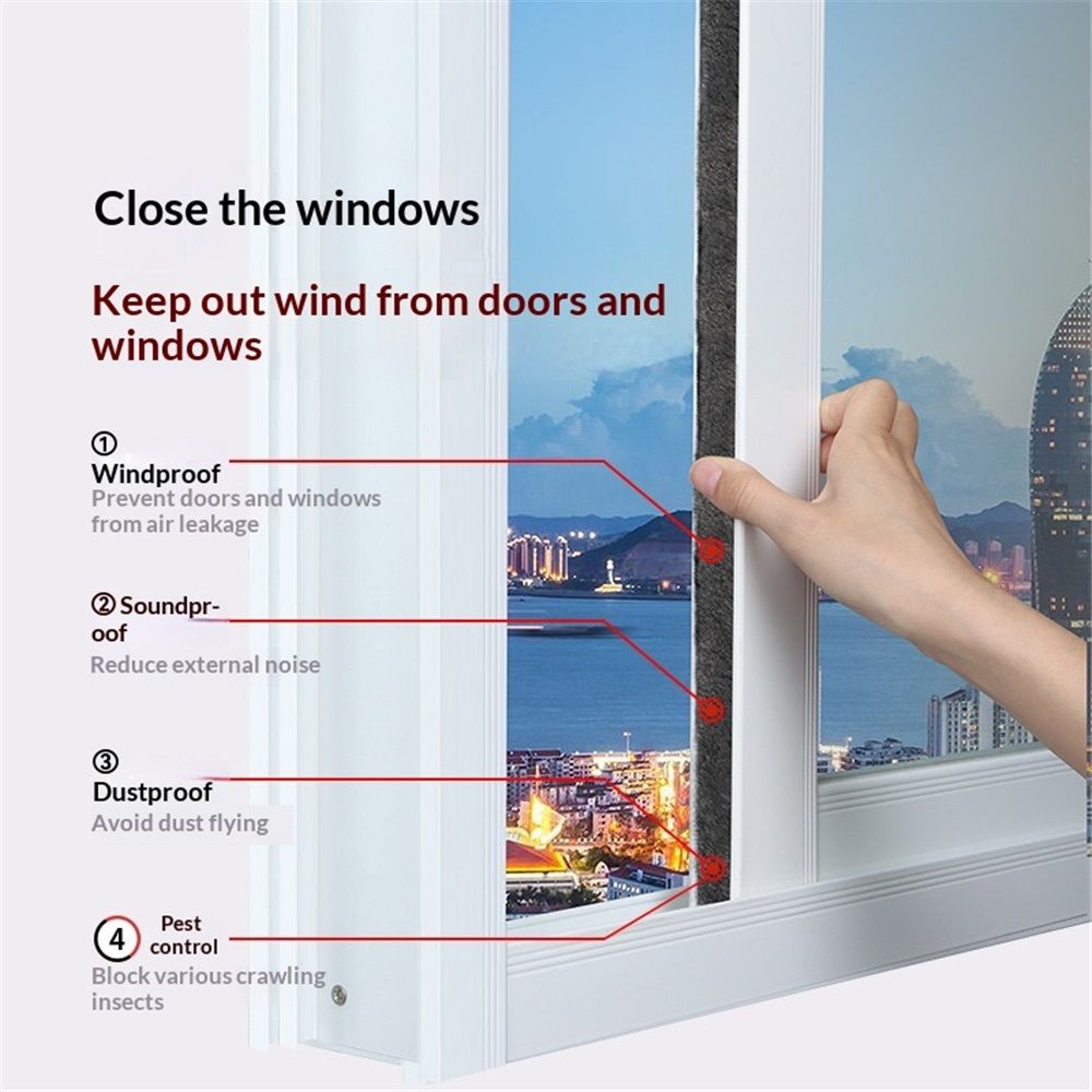 33 Ft Gray Self-Adhesive Soundproofing Weather Stripping for Doors and Windows view 2