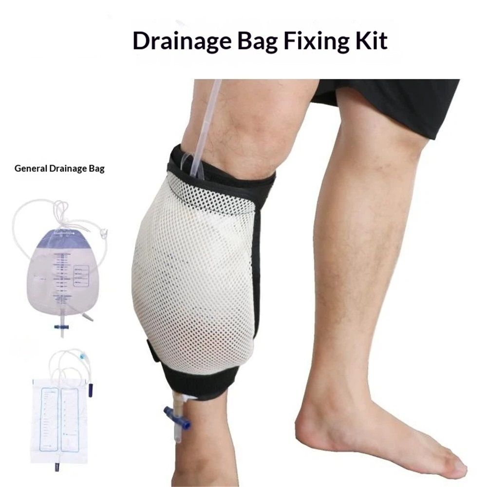 Leg Bag Mesh Holder with Pocket for Urine Collection Bags Nephrostomy Foley view 2