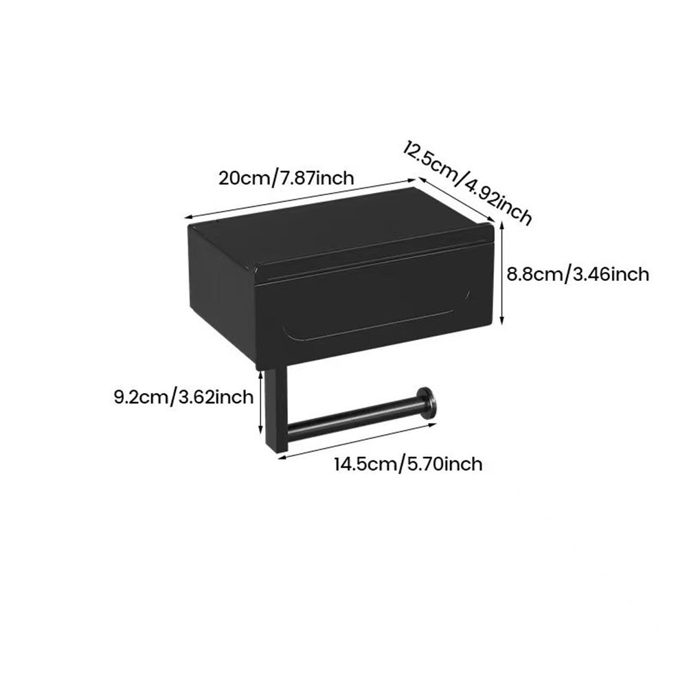 Toilet Paper Holder with Built-in Storage Drawer view 2