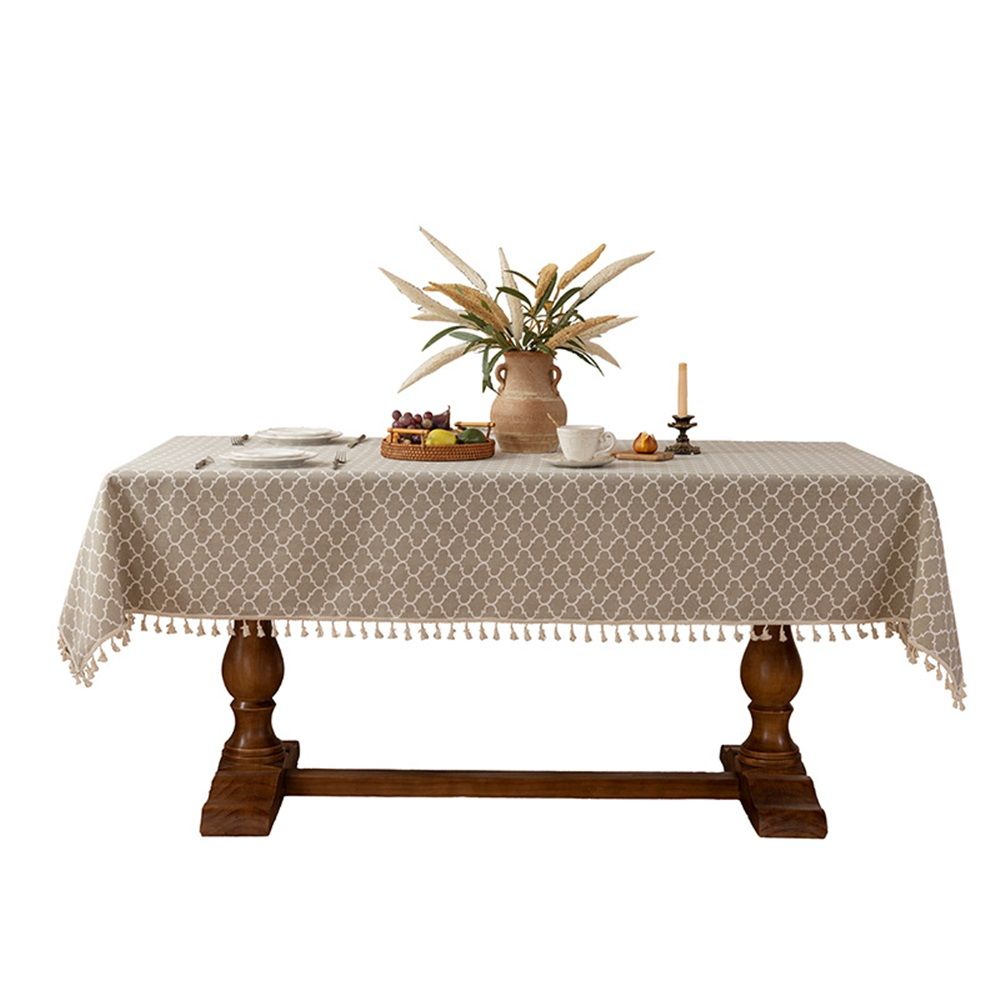 Rectangle Table Cloth, Waterproof Tablecloths with Backing for Rectangle