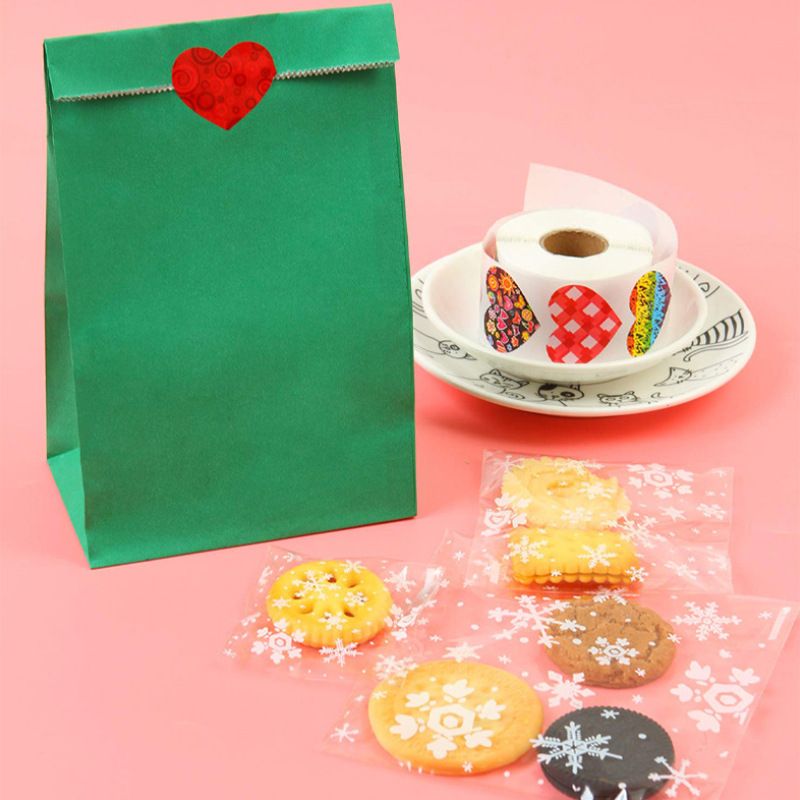 Heart Stickers 1 inch Heart Shaped Sticker Labels Cute Love Label 500Pcs Love view 3