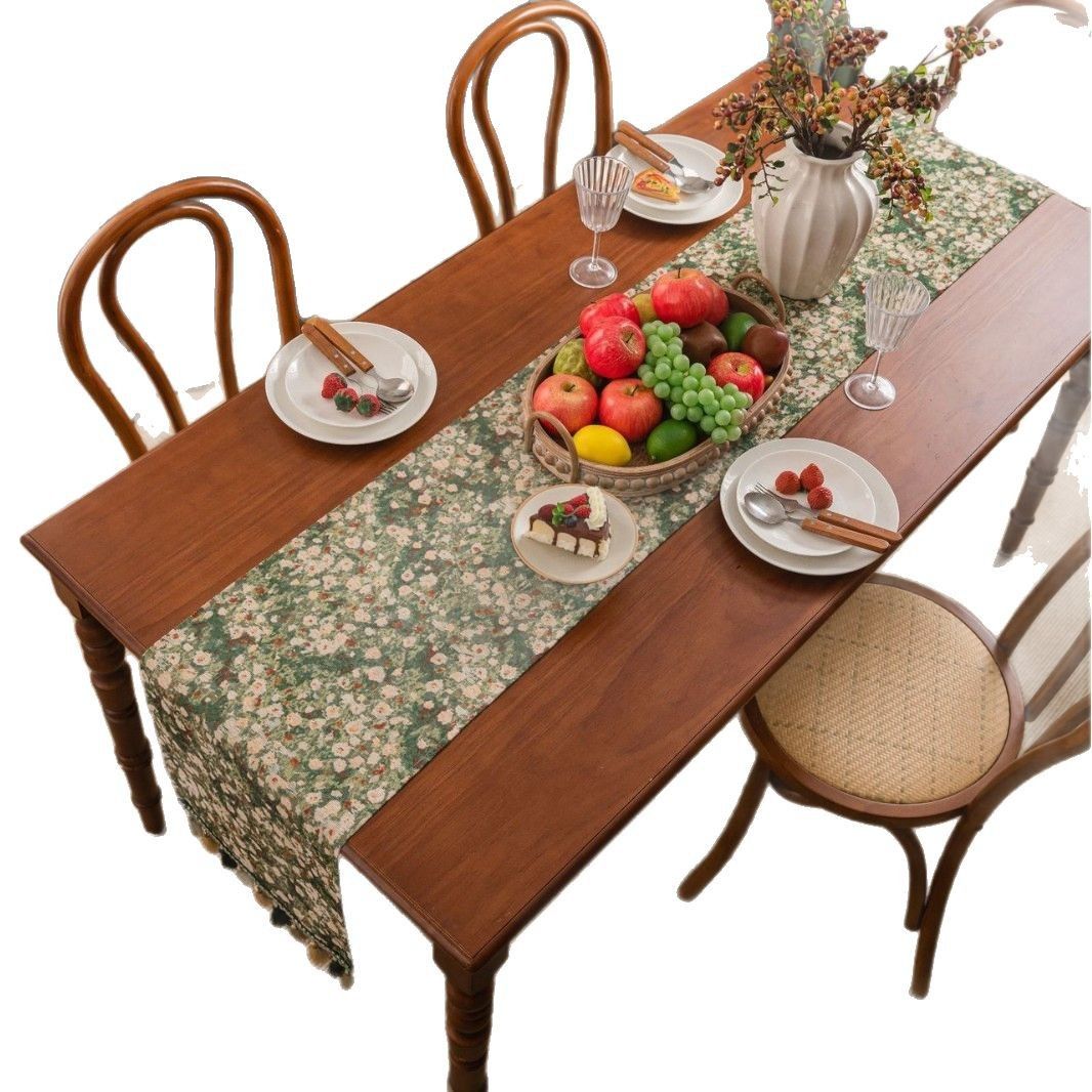 Vintage Luxury Tassel Table Runner - Elegant Dining Table Decor