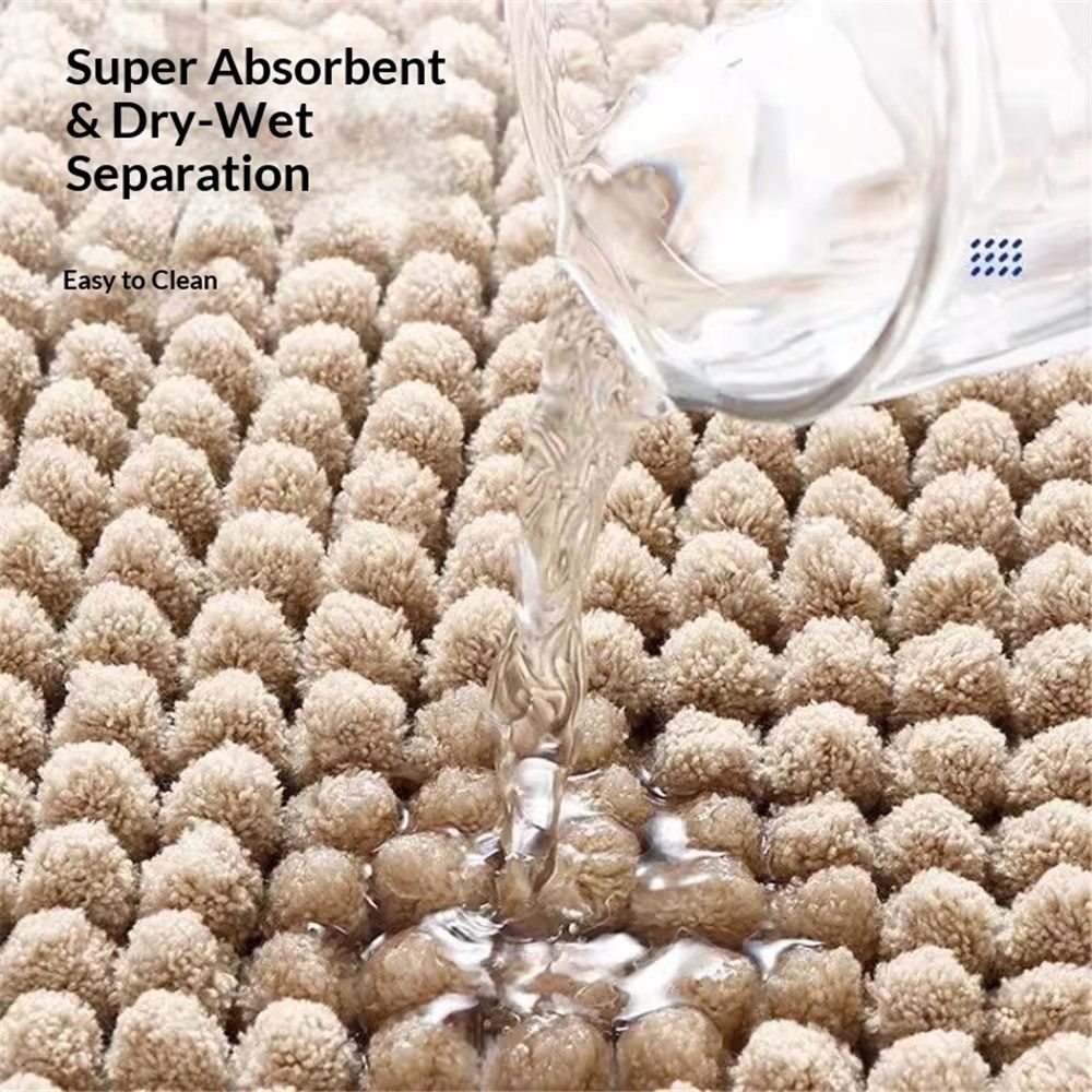 Non-Slip Bath Rug,Extra Soft Microfiber Bedroom Shag Carpet with Anti-Slip view 2