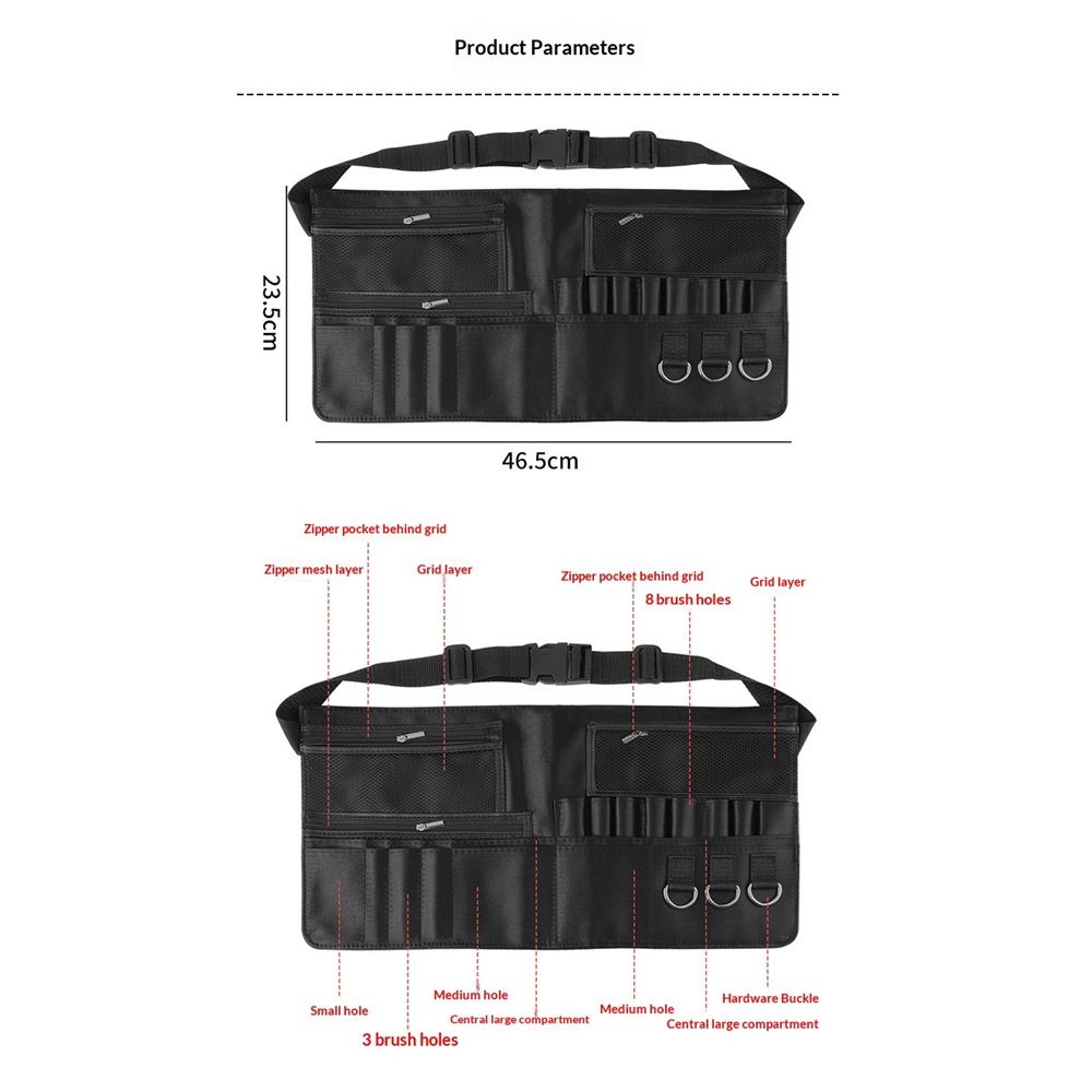 Professional Makeup Apron - Makeup Artist Brush belt view 3