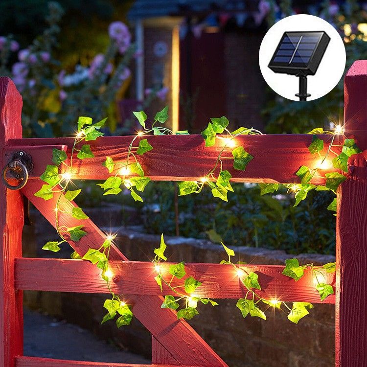 Outdoor String Lights, Fairy Lights Artificial Rattan Leaf Battery Powered Led view 5