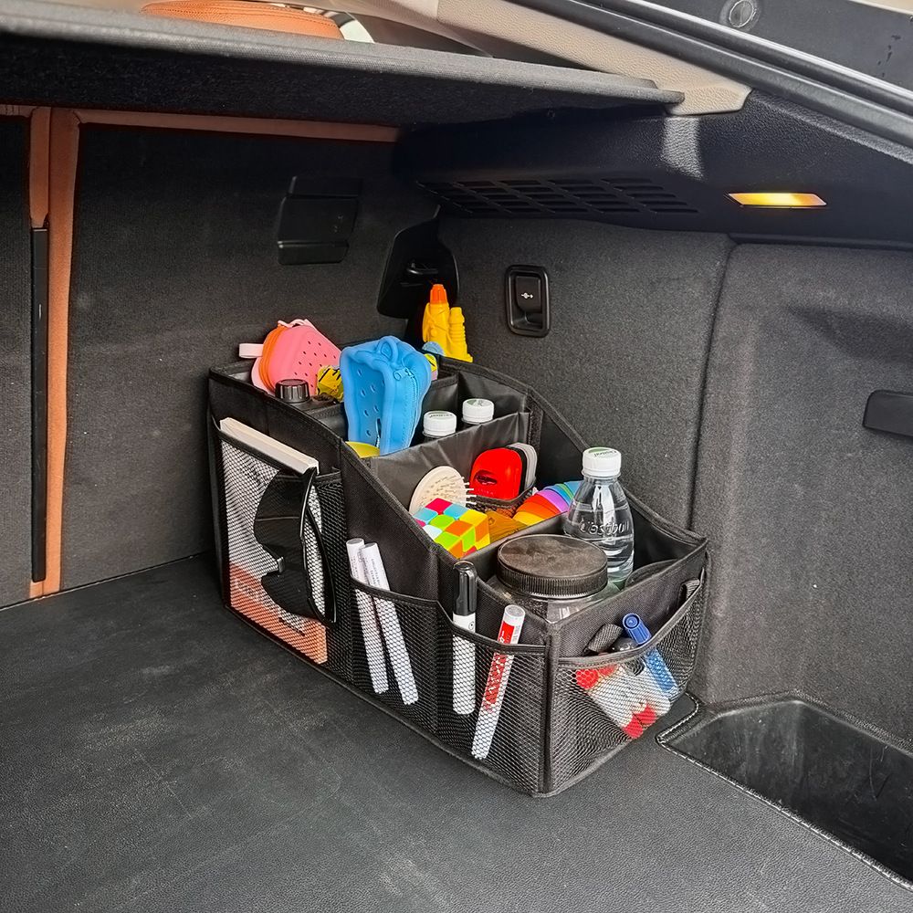 Car Seat Organizer Backseat Car Organizer with 4 Compartments view 5