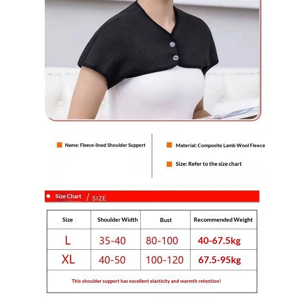 Winter Thermal faux lamb fur Lining Shoulder Warmer Elderly Men Women Wearable view 5