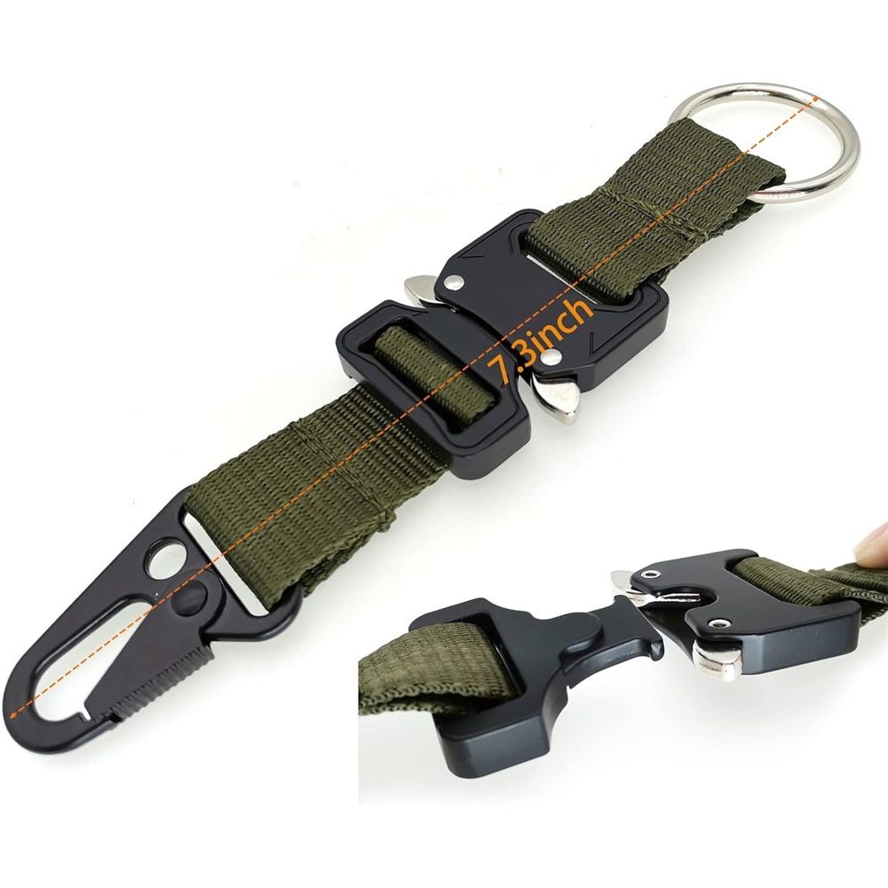 2 pack Keychain for Men with Quick Release Buckle Gear Clips with Clip and view 4