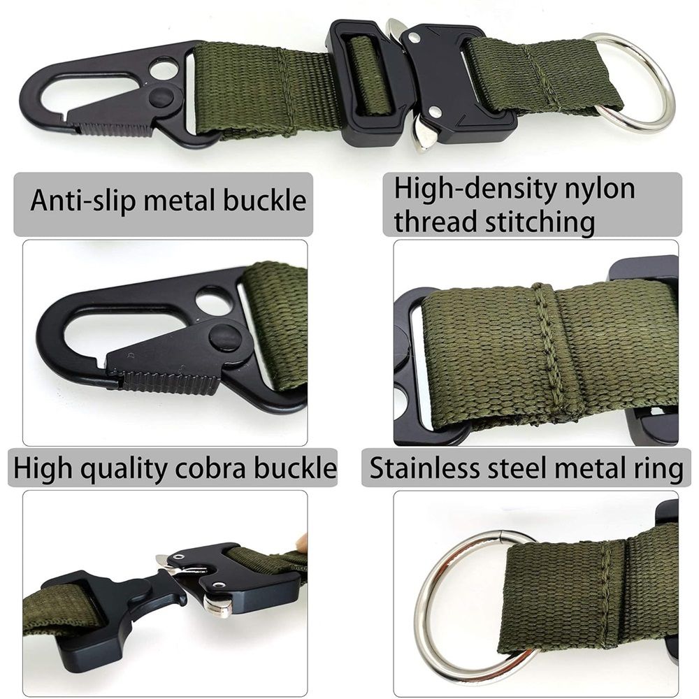 2 pack Keychain for Men with Quick Release Buckle Gear Clips with Clip and view 5