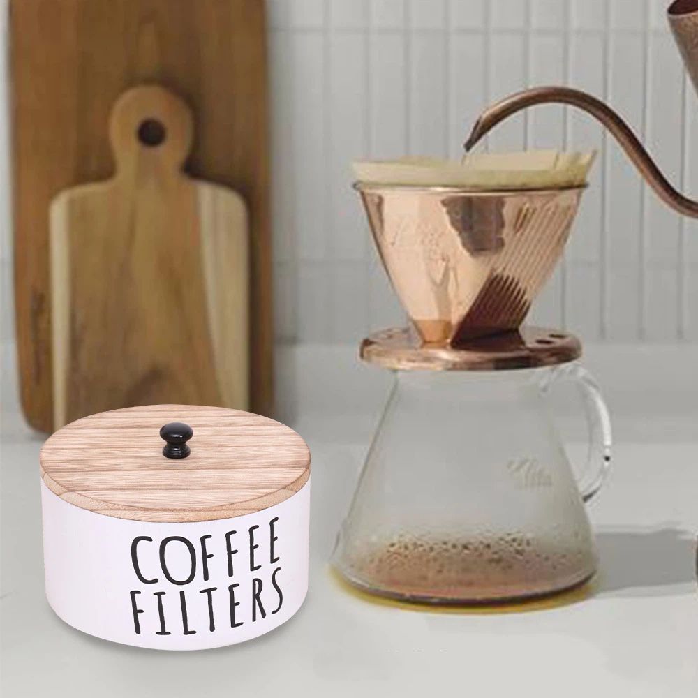 Coffee Filter Holder, Large Capacity Coffee Filter Storage Container with view 2