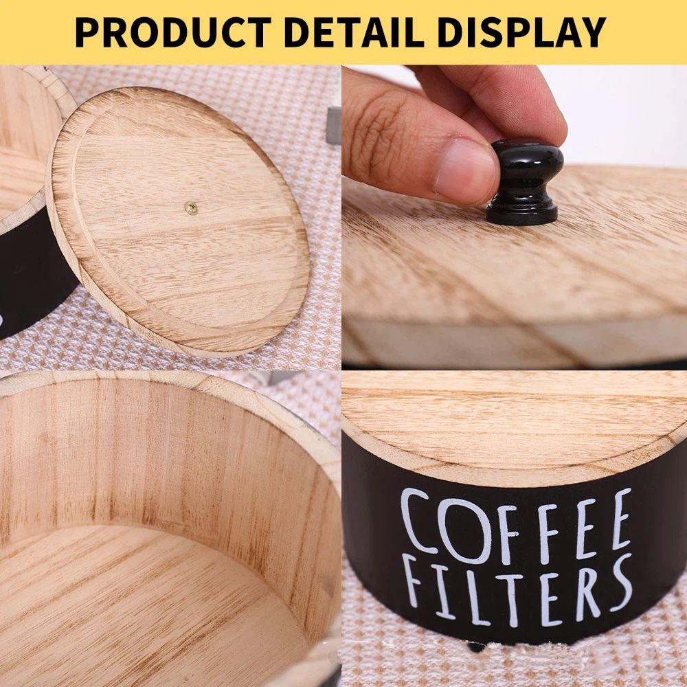 Coffee Filter Holder, Large Capacity Coffee Filter Storage Container with view 5