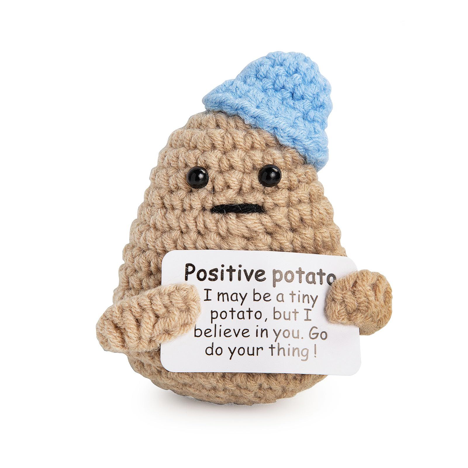 Funny Positive Potato - 3 Inch Knitted Crochet Doll