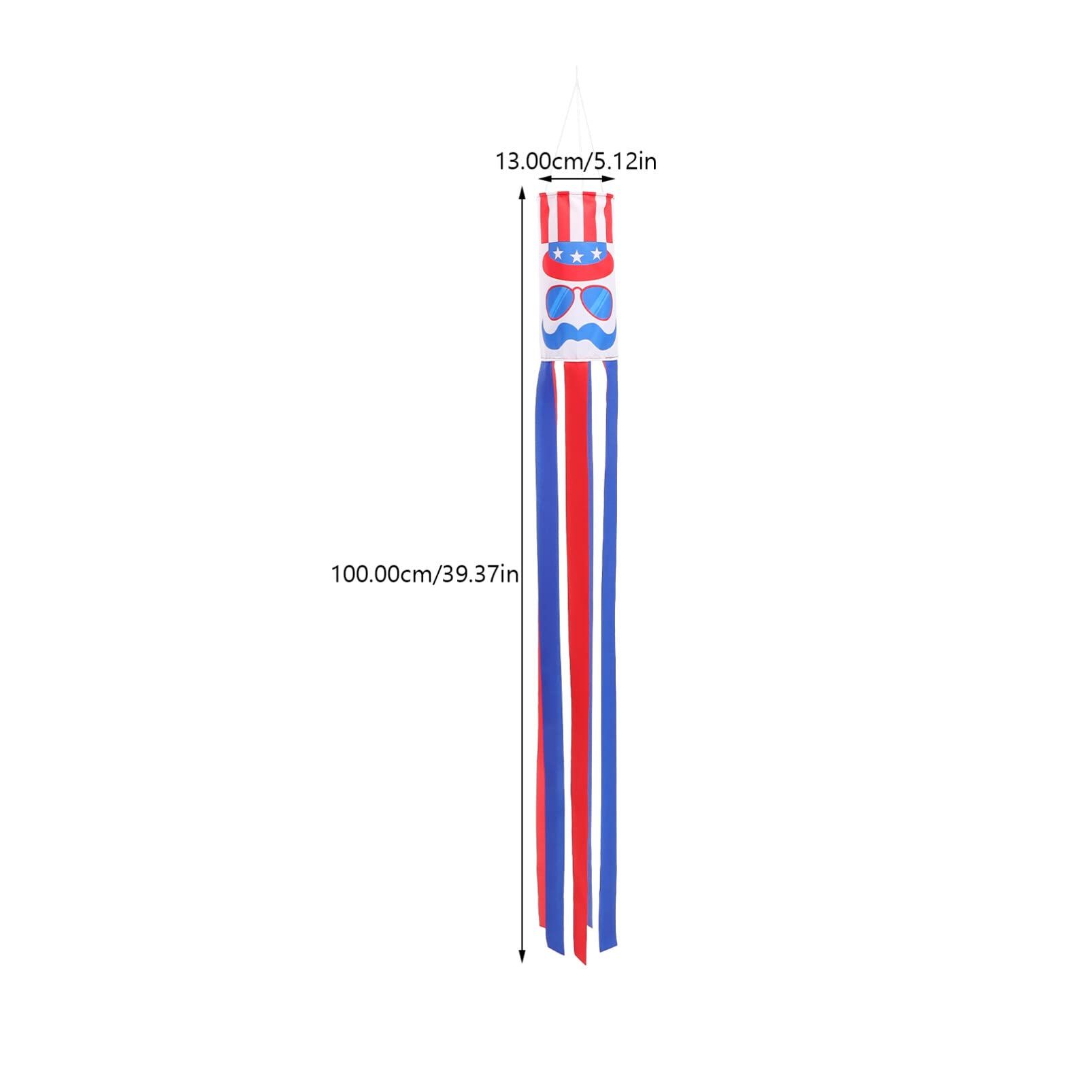 40 Inch American Flag Windsocks Hanging Decorations for 4th Of July Patriotic view 2