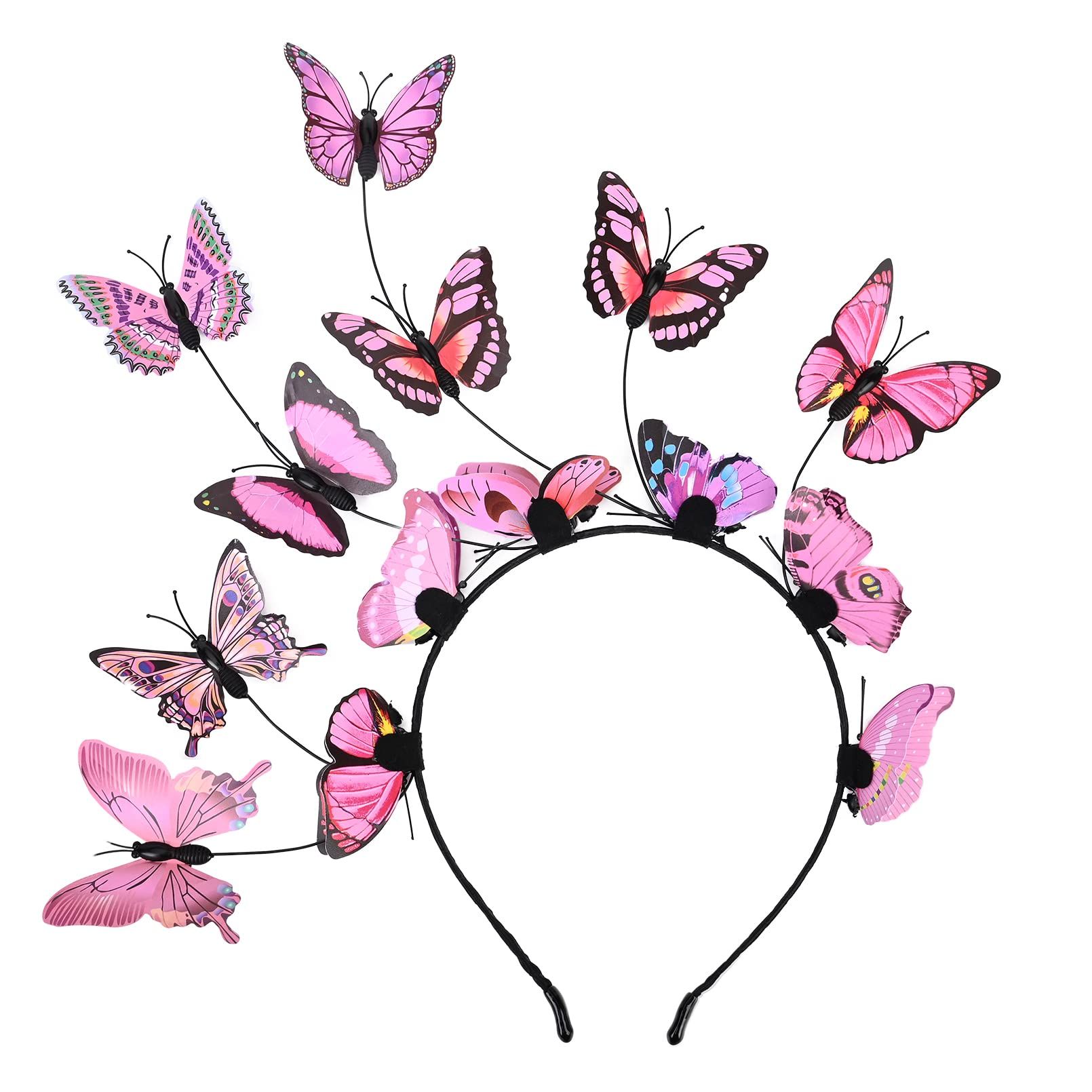 Butterfly Headbands Fascinators Hat Women Butterfly Costume Crown Headpiece — image 1