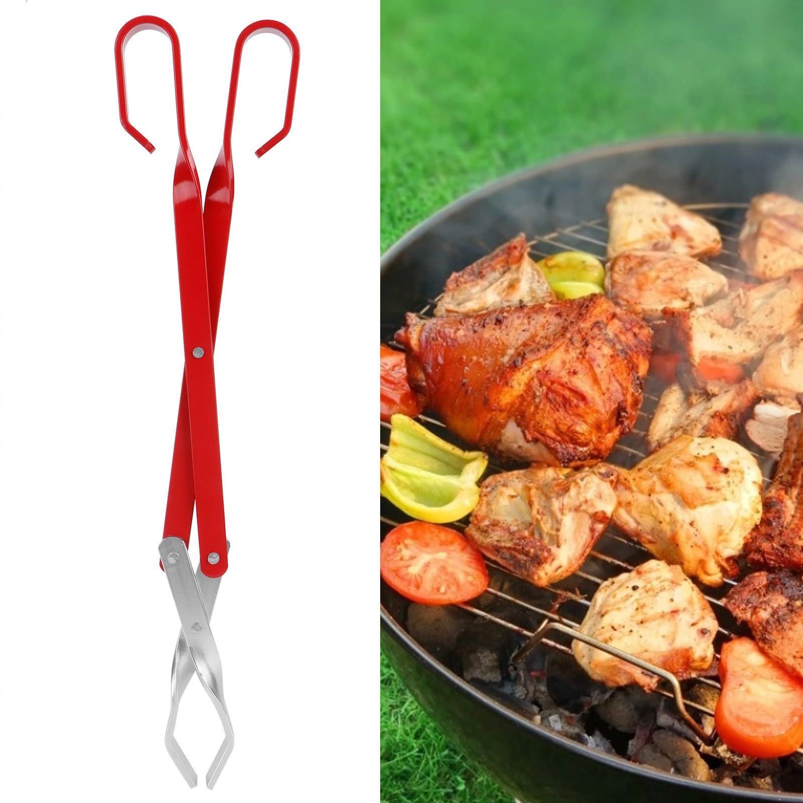 16.5" Aluminum Scissor Tongs Grill Tongs for Camping