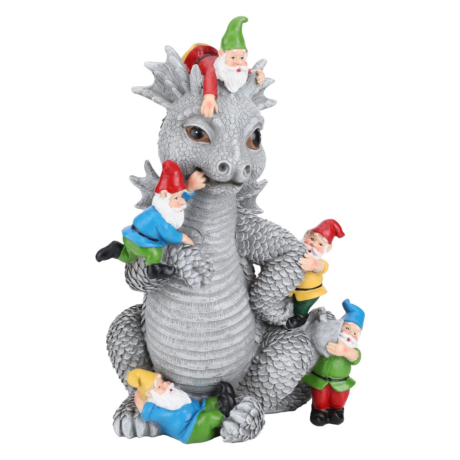 Dragon Gnome Statues Outdoor Decor