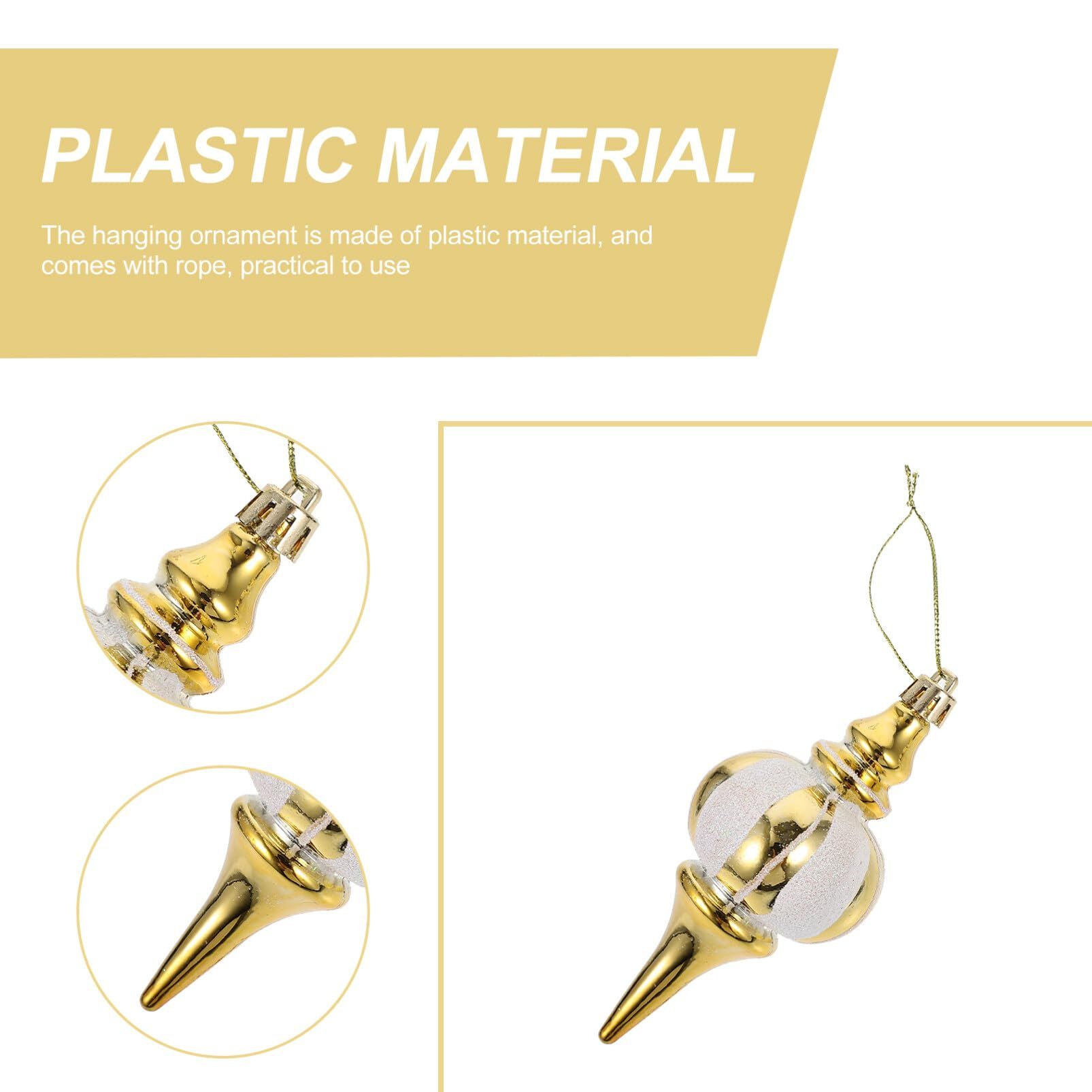 4Pcs Shatterproof Christmas Ornament Plastic Christmas Ball Drop Tree Pendant view 5
