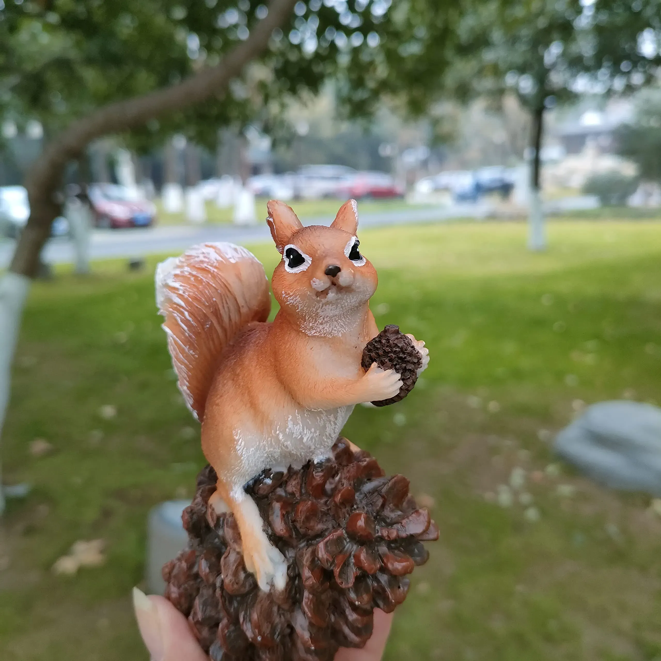 Cute Resin Squirrel Sculpture view 4