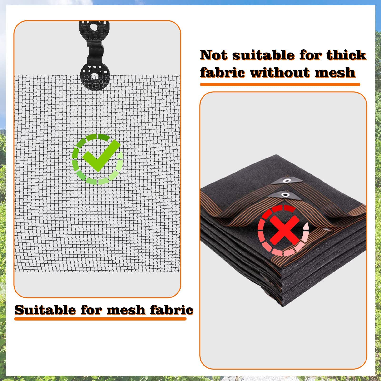 Shade Cloth Plastic Clips Plastic Sunshade Clips Shade Netting Black Clips for view 4