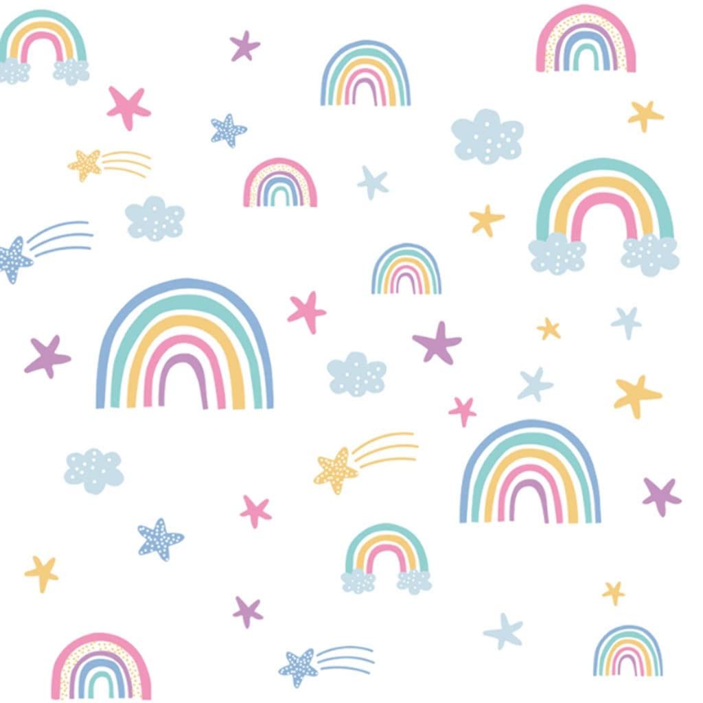 Wall Sticker Rainbow Sticker Luminous 3D Wallpaper Glow in The Dark Heart