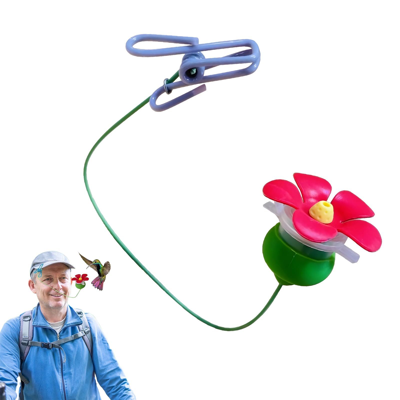 Hat Hummingbird Feeder, Hummy Wand Hat Clip Hummingbird Feeder, Unique Mini
