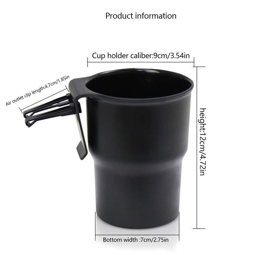 Car Cup Holder Hook, Auto Window Mount Bottle Holder 3.54'' Caliber Air Vent view 5