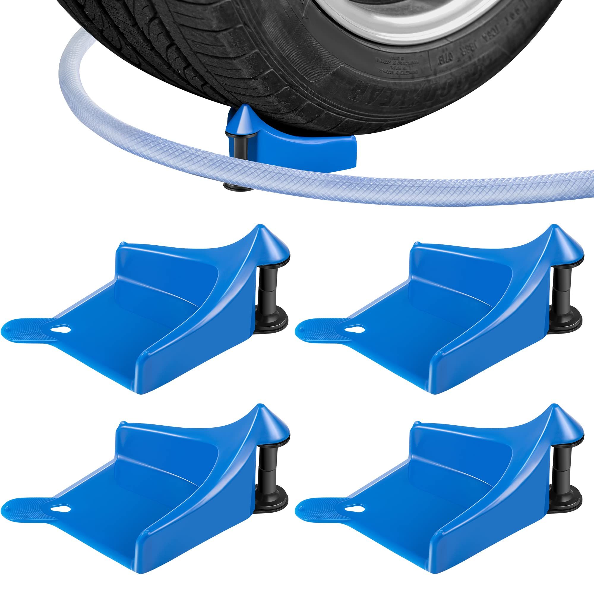 4 Pcs Car Hose Guide, Tire Hose Roller for Car Washing, Detailing Tire Hose — image 1
