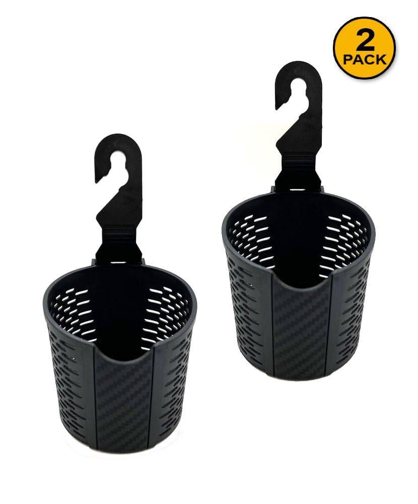 (2 Pack) Over The Back Car Seat Headrest Hanging Mount Universal Cup Holder view 2