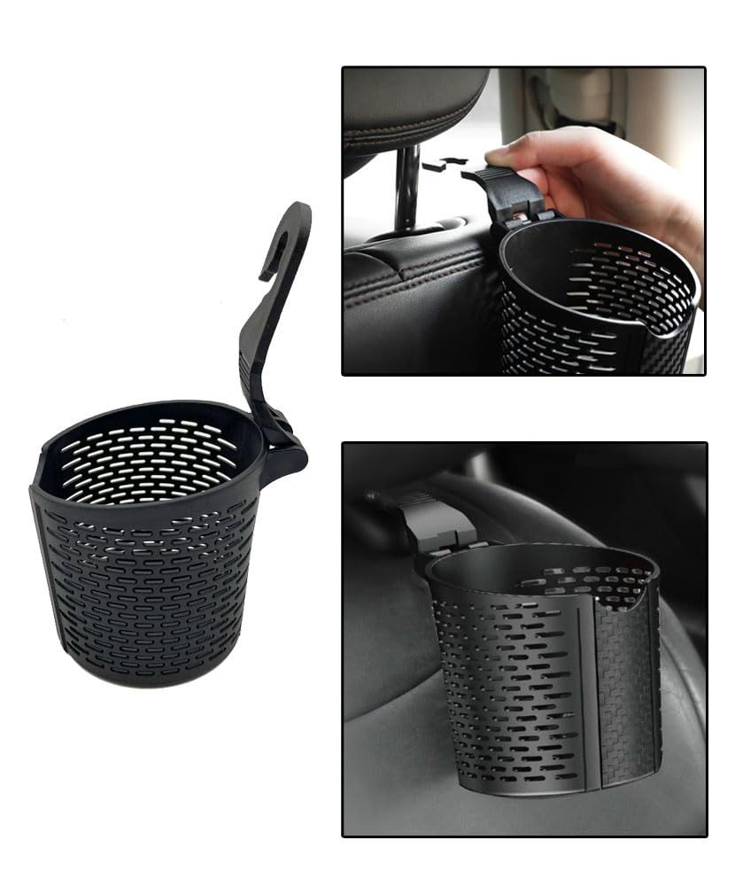 (2 Pack) Over The Back Car Seat Headrest Hanging Mount Universal Cup Holder view 5